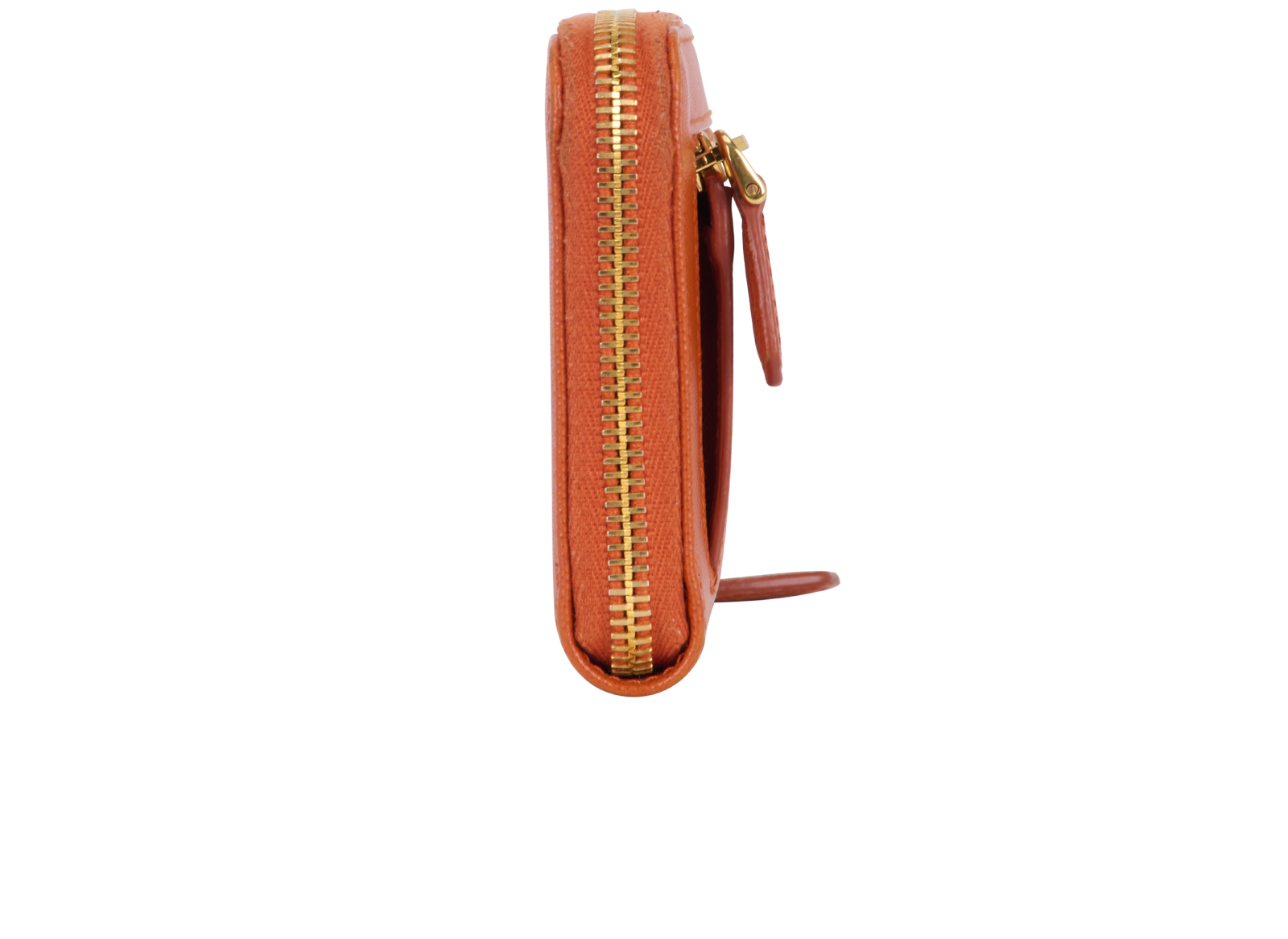 Prada Zip Around Wallet, &pound;220, Accessories, Orange, Leather, Bottom view